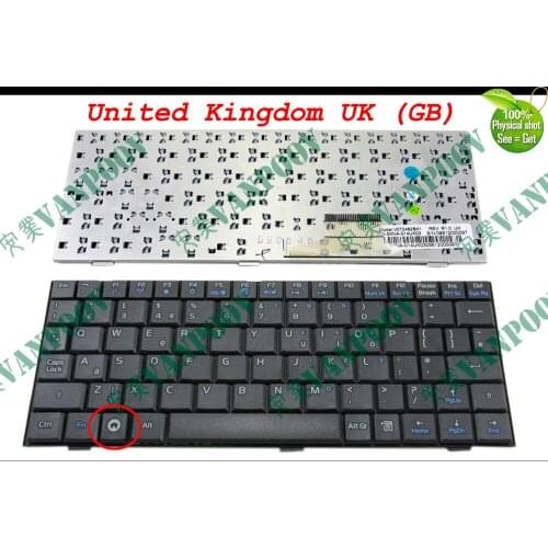 New Laptop keyboard for ASUS EeePC Eee PC 700 701 900 901 Black United Kingdom UK Version - V072462BK1