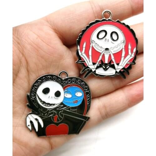 New 20 pcs Nightmare Before Christmas Charm Pendants DIY Jewelry Making Accessories J-70