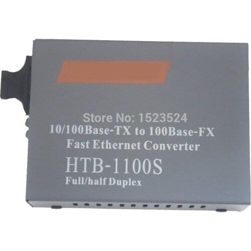 Free Shipping HTB-1100 Optical Media Converter 10/100Mbps RJ45 Multi-Mode Duplex Fiber SC port Converter 2KM
