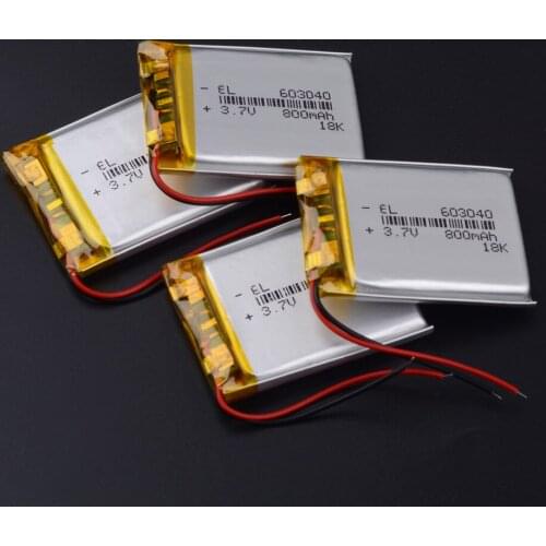 Rechargeable 800mAh Lipo Battery 603040 Lithium Polymer Batteries Li-Po li ion Lipo cells For Speaker Alarm GPS MP3 MP4 Toy DIY