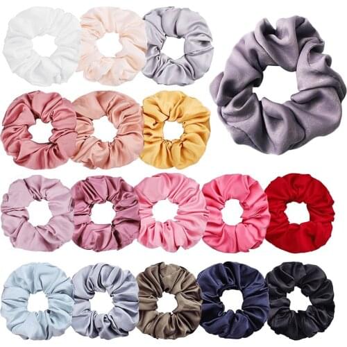 Solid Scrunchie Women Girls Elastic Hair Rubber Bands Accessories Gum For Women Tie Hair Ring Rope Ponytail Holder Headdress