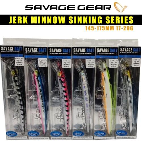 Savage Gear Jerk Minnow Sinking 145-175mm 17-29g High Quality Fishing Lure