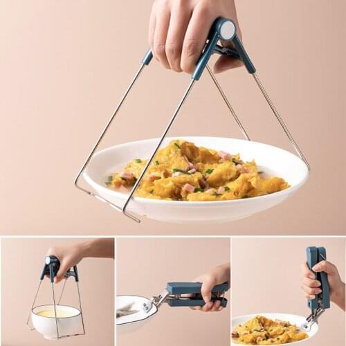 Anti-scalding clamp plate catcher bowl clamp household kitchen steaming clamp plate non-slip steamer bowl holder