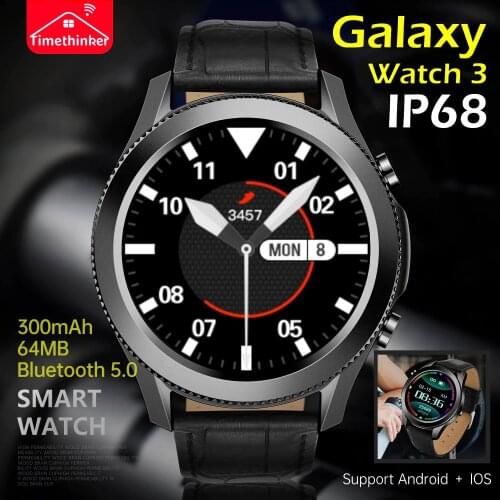 2021 New Fashion Full Touch Smart Watch IP68 Waterproof Galaxy Watch3 Bluetooth Call Sports Fitness Smartwatch for IOS Android