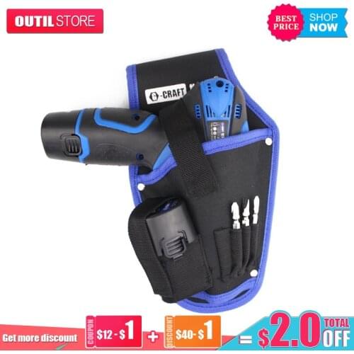 Realmote High Quality Oxford Cloth Tool Bag Portable Cordless Drill Holder Pouch Toolkit For Waist