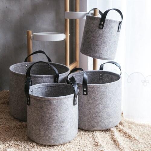 Felt storage bucket dirty clothes storage basket toy storage basket box laundry basket toy storage home organization and storage