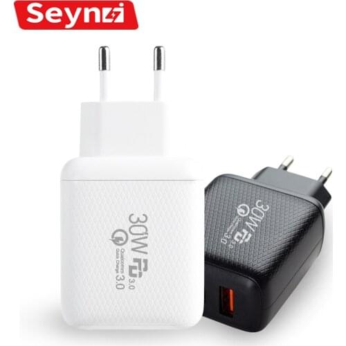 SeynLi USB C Charger 30W PD QC3.0 Fast Charging Wall Charger Adapter EU Plug Mobile Phone Charger For iphone Xiaomi Samsung S8 9