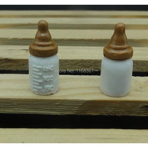 1pcs/lot resin solid brown color Pacifier Milk bottle 22mm dollhouse Toy diy for Home Decoration Crafts A033-8