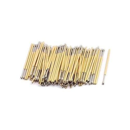 100pcs PL75-Q2 1.0mm Dia 33.3mm Length Metal Spring Pressure Test Probe Needle