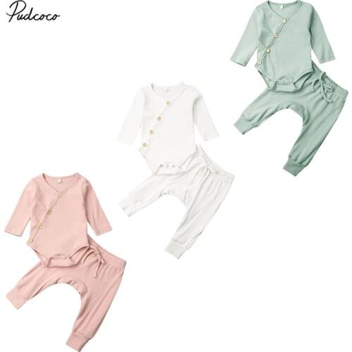 2019 Brand Baby Clothing Autumn Infant Infant Baby Boy Girl Winter Tops Pants Tracksuits Soft Cotton Sleepwear Outfits Set