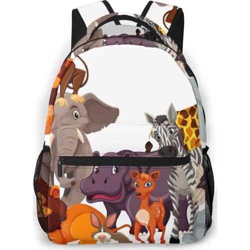 2021 Backpack Women Shoulder Bag Group Wild Animal Fashion School Bag For Teenage Girl Backpacks Travel Bag