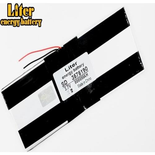 3.7V lithium polymer batteries 8000mah 3575190 tablet MID built-in battery