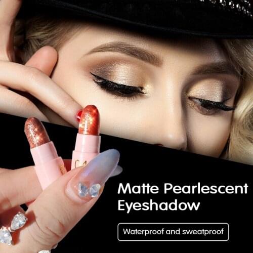 8-color Eyeshadow Stick High-gloss Lying Silkworm Pen Waterproof Matte Pearlescent Long-lasting Non-smudge Eye Makeup TSLM1