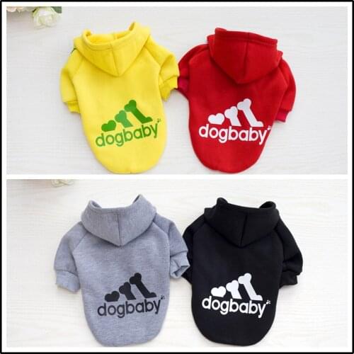 ADEWEL Dog Hoodies Autumn And Winter Black Pet Dog Clothes Ropa Para Perros XS-2XL Clothes For Small Chihuahua Dogs Supplies