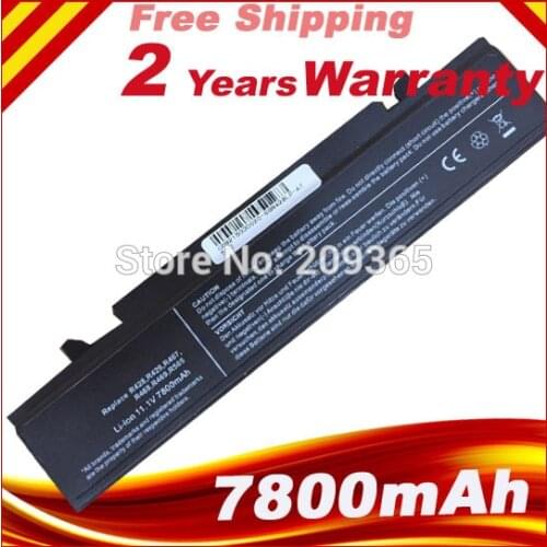 7800mAh 9 Cells battery For Samsung R523 R525 R528 R530 R580 R581 R590 R610 R620 R700 R710 R718 R720 R728 NP-R518 NP-R519
