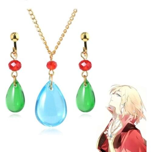 Anime Hals mobile Castle Cosplay Earrings earclip Necklace mens and womens role play jewelry props