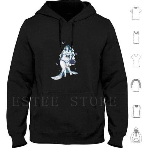 Bbw Corpse Bride Hoodie Long Sleeve Corpse Bride Zombie Tim Burton Fan Art Bbw Plus Size Sexy Plus Halloween Positive Bopo