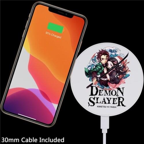 Demon Slayer No Yaiba Wireless Charger for Iphone/Airpods Wireless Charger Portable Charger for Samsung for Huawei for Xiaomi