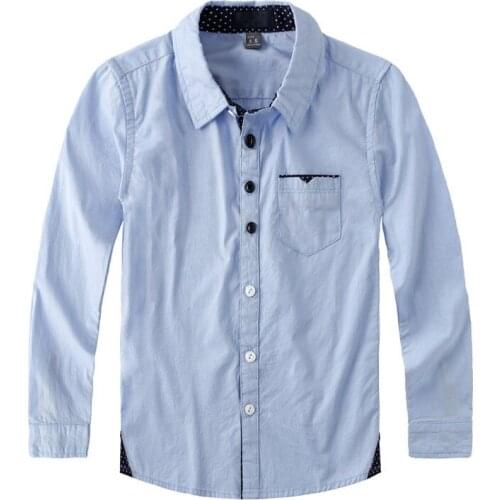 Children Boys Shirts 2020 Spring Kids Casual Long Sleeve Shirts For Teen Boys 4-12 Years TX268