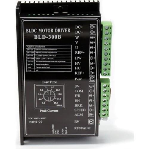 New version 24V 36V 48V BLDC Motor Driver 300W 18V-50V DC Brushless DC Motor Driver Controller BLD-300B