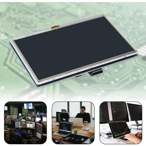 5 inch LCD Touch Screen Module for Raspberry Pi 4B/3B 800 X 480 HD Adjustable Backlight Display Laptop Mini PC Monitor