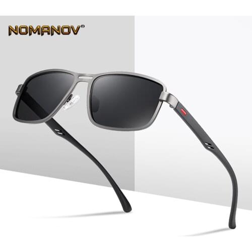 Square Double Bridge Men Polarized SunGlasses Polarized Mirror Sunglasses Custom Made Myopia Minus Prescription Lens -1 To -6