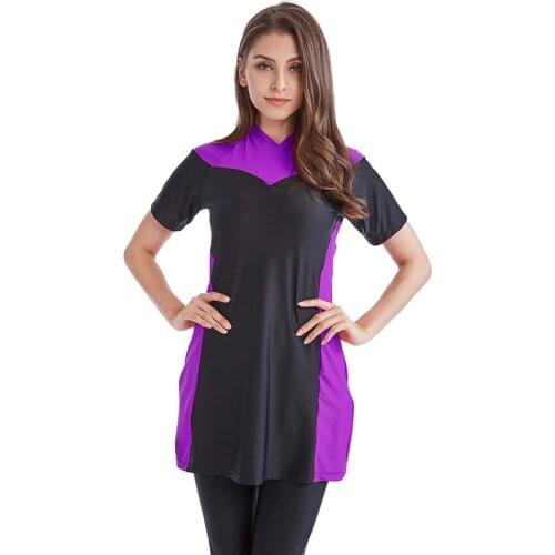 Nylon Islamic Swimwear Ladies Girl Muslim Swimwear Short Sleeve Islamic Swimming Suits Muslim Swimwear