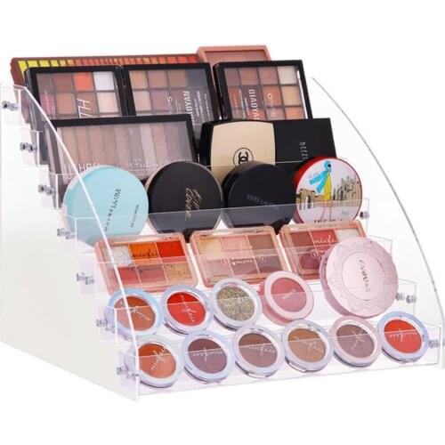 New Fashion Acrylic Multilayer Clear Plastic Polish Rack Glasses Holder Cosmetic Nail Eyeshadow Palette Organize Storage Shelf