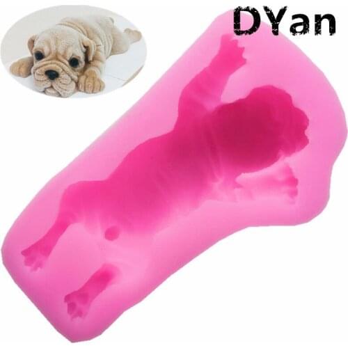 New Stereo Mousse Silicone Mold Ice Cream Cake Shar Pei 3D Cake Silicone Mold Baking Mold A1519