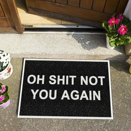 "OH S H.T YOU AGAIN" İndoor Mat Outdoor Mat, Room Carpet, door Matting 50x80 cm
