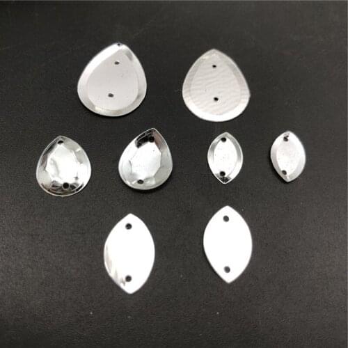 20g Oval/Egg Crystal Transparent Flat Loose Sequins Paillettes Sewing,Wedding Craft,Women Kids DIY Garment Accessory Wholesale