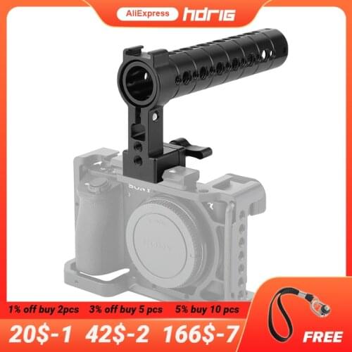 HDRiG NATO Cheese Camera Handle With Built-In Shoe Mount On The Top For DSLR Camera Photo Studio