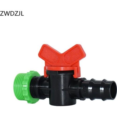 Garden water tap connector Male thread G3/4 G1/2 to the 20mm hose 1/2 irrigation water valve Drip 1/2 waterstop connectors 1pcs