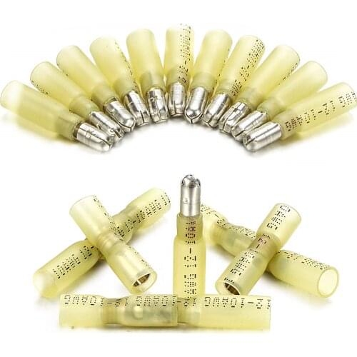 20PCS Insulated Male & Female Bullet Connectors Heat Shrink Splice Crimp Terminals Electrical Wire Connectors 12-10AWG