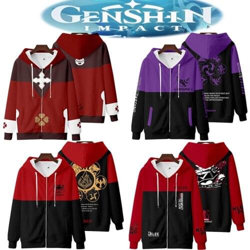 Game of Genshin Impact Hoodies Lisa KLEE Casual Anime Men Hoodie Cosplay Costume Sweatshirt Streetwear Top Sweatshirt
