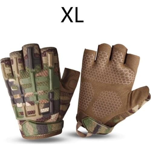 Outdoor Sports Gloves Half Finger Long Camo Glove Military Anti-skip Gear Airsoft Biking Shooting Paintbal D7WD