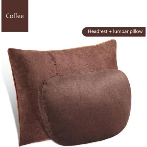 2 Pcs Universal Car Headrest S Class Ultra Soft Pillow For Mercedes Benz Maybach Protective waist car seat lumbar pillows