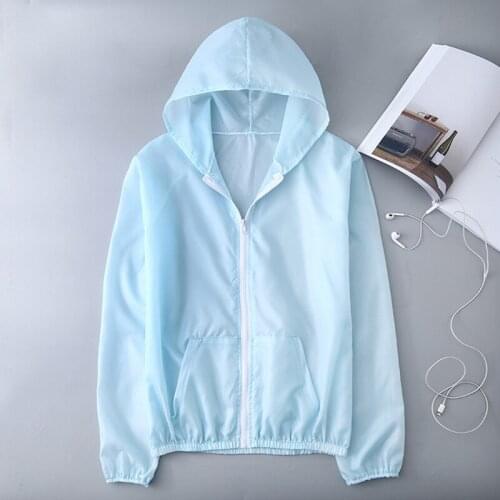 Universal Sunscreen Jackets Summer Uv Protection Breathable Long-Sleeved Thin Sunscreen Hoodie Ice Silk Clothe