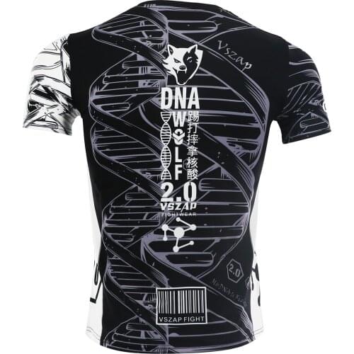 VSZAP fighting roushu short-sleeved T-shirt Mens Fitness quick-drying judo MMA fighting quick-drying elastic running Thai