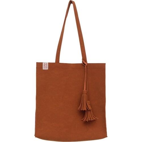 Women Bag Designers Faux Suede Handbags Women Shoulder Bags Female Tassel Top-handle Bags Fashion Brand Handbag Shopping Packets