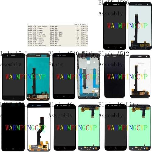 Touch Screen LCD Display Assembly For ZTE BLADE A475 A506 A510 Glass A512 A520C A521 A6 Lite BA510