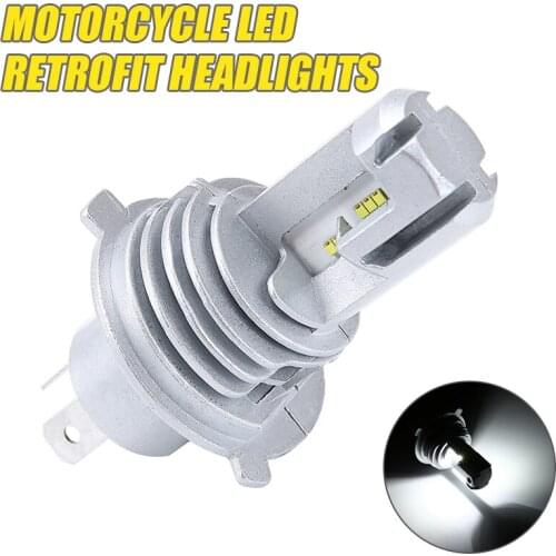 1pc 12-24V H4 9003 HB2 LED Bulb Hi/Lo Beam Motorcycle Scooter Truck Auto Headlight High Power 6000K White Lamp Light Accessories