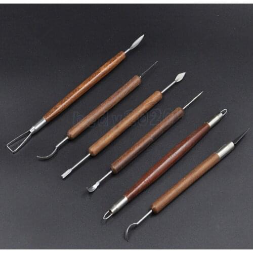 10pcs 6 PCS/Set Pottery Ceramics Tools Polymer Clay Modeling Tools Wax Carving Sculpt Tool
