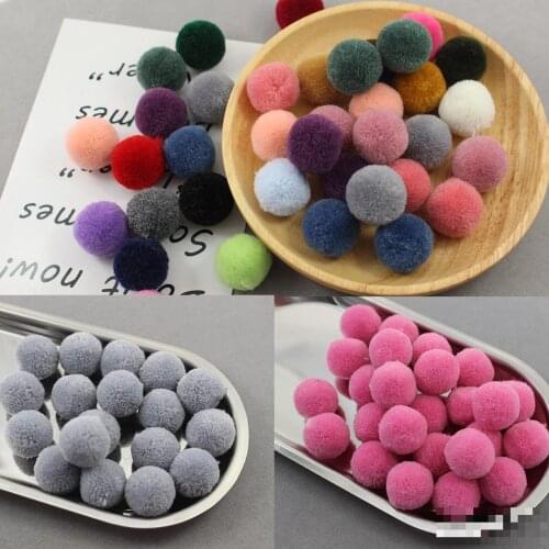 10pcs Pompom 20mm Pompones Fluffy Plush Crafts Diy Pom Poms Ball Furball Pompoms Wedding Decorations Home Sewing Supplies