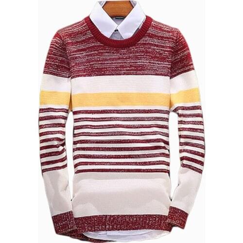 2017 new autumn winter mens sweater round collar fashion slim mens sweater ZL845