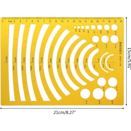 K Resin Drawing Ruler Template Measuring Tool Stencil Student School Stationery
