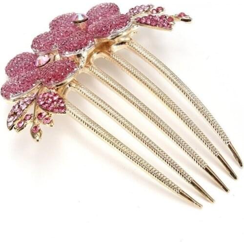 Diamond studded jewelry bridal hair comb plate inserted hair hair water drill babys breath flowers