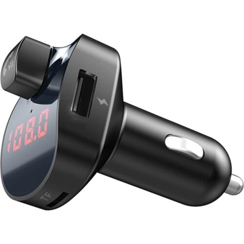 Car Bluetooth 5.0 Hands-Free Mp3 Player Dual USB Car Charger Auxiliary TF Card Music Player Wireless Audio Adapter for Autoradio