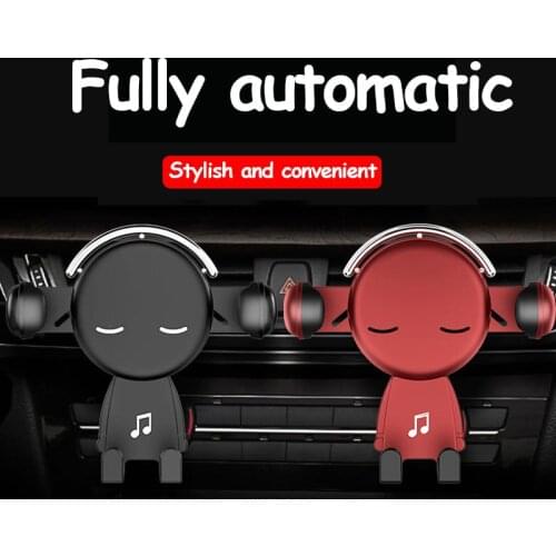 New car phone car bracket cartoon car with air vent phone navigation support frame gravity automatic