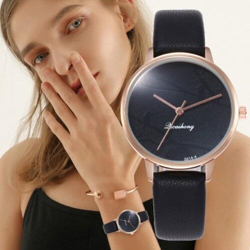 Bayan Kol Saati Women Watches Simple Small Dial Watch Round Dial Faux Leather Band Quartz Wrist Watch Gift Mujer Relojes